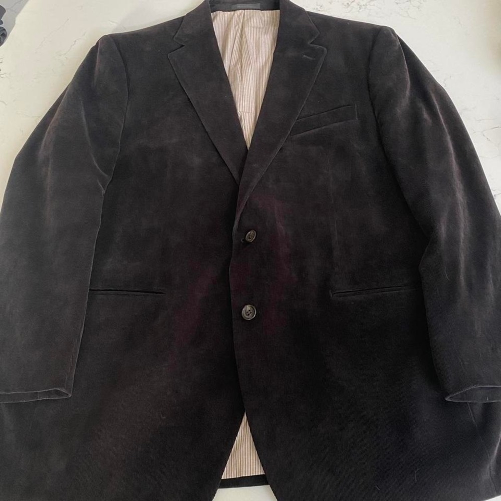Lauren Ralph Lauren Men's‎ Black  Corduroy Blazer Sport Coat 44R